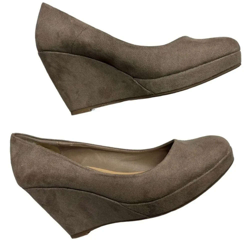Apt. 9‎ Women's Faux Suede Platform Wedge Ballet Shoes Size 8.5